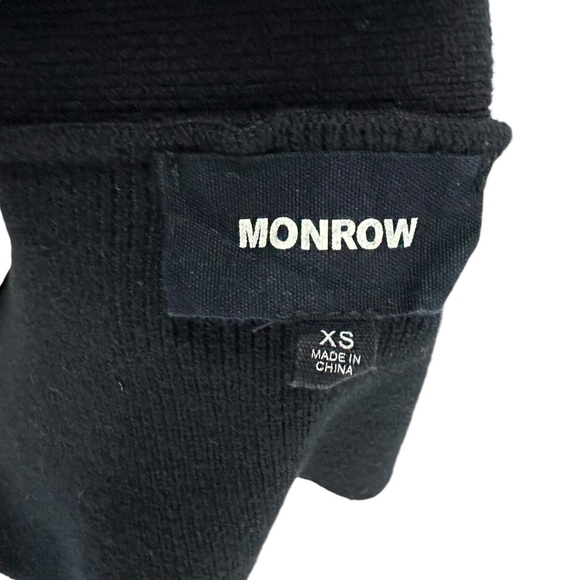 Monrow Womens Ribbed Sweater Knit Halter Tank Top Size XS Black - Picture 7 of 7